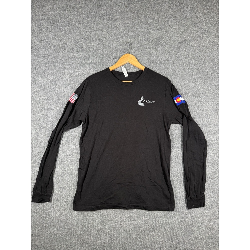 Bella + Canvas Shirt Mens Large Black Z Craft Logo Graphic Long Sleeve Everyday